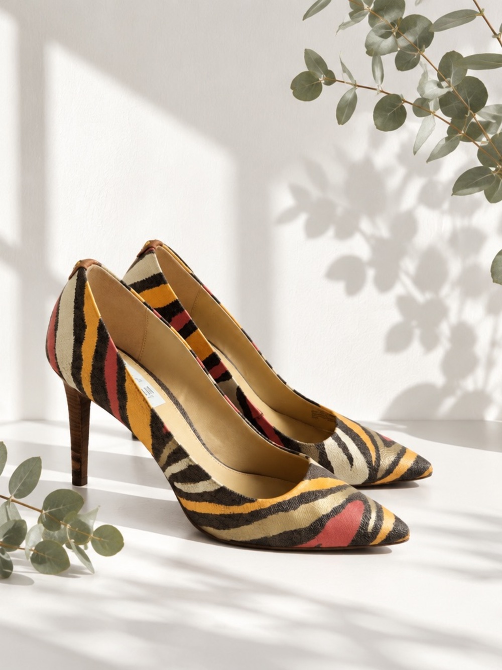 MICHAEL Michael Kors Multicolor Zebra-Print Pointed Toe Pumps